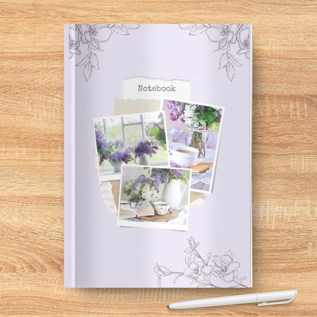 Lilac Colouring Notebook 6x9